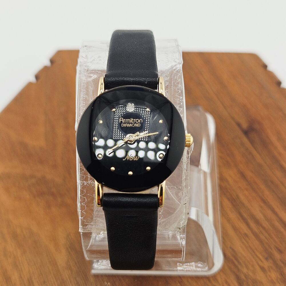 Armitron Diamond Watch Black Gold Modern Minimalist Elevated Everyday Basic